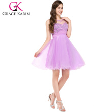 Грейс Карин пять цветов мода без рукавов спинки короткое коктейльное платье CL6151-5#